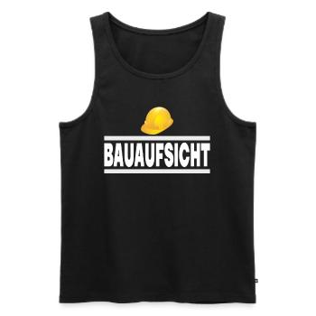 Bauaufsicht Bauherr Handwerker Baustelle Geschenk - Männer Premium Bio Tank Top - Schwarz - Vorne - Michal (187cm)
