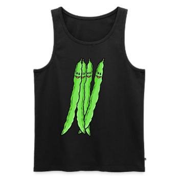 Bohne Bohnen Vegan Gemüse Gesund Vitamine - Männer Premium Bio Tank Top - Schwarz - Vorne - Michal (187cm)
