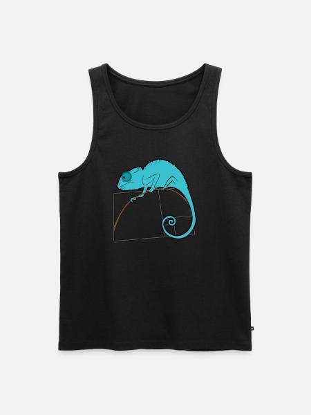 Fibonacci chameleon - golden ratio - Men's Premium Organic Tank Top - black