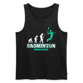 Badminton Badminton Player - Men's Premium Organic Tank Top - black - Front - AI Model Male 178 light (178cm)