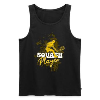 Squash - Männer Premium Bio Tank Top - Schwarz - Vorne - AI Model Male 178 light (178cm)