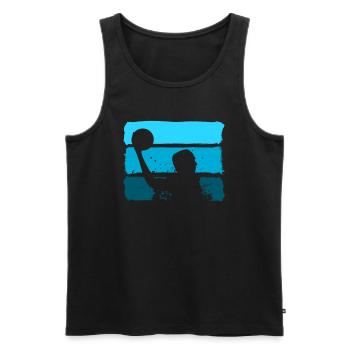 Wasserball Wasserballer - Männer Premium Bio Tank Top - Schwarz - Vorne - Michal (187cm)