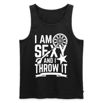 Sexy Darts Dart Dartspieler Dartpfeil Dartboard - Männer Premium Bio Tank Top - Schwarz - Vorne - AI Model Male 178 light (178cm)
