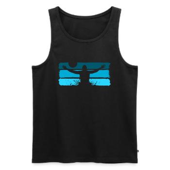Wasserball Wasserballer - Männer Premium Bio Tank Top - Schwarz - Vorne - Michal (187cm)