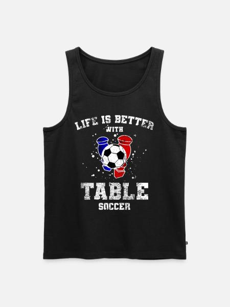 Foosball - Men's Premium Organic Tank Top - black