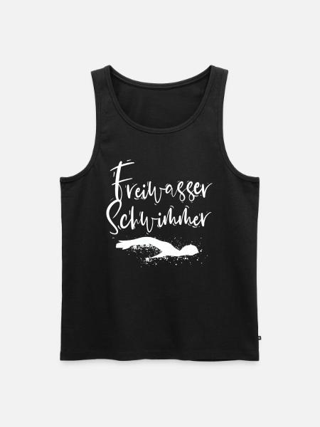 Schwimmen - Männer Premium Bio Tank Top - Schwarz