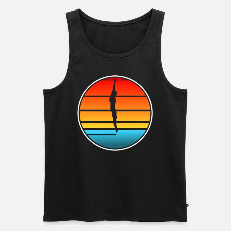 Wasserspringen - Männer Premium Bio Tank Top - Schwarz