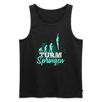 Vintage Wasserspringen Geschenk - Männer Premium Bio Tank Top - Schwarz - Vorne - Michal (187cm)