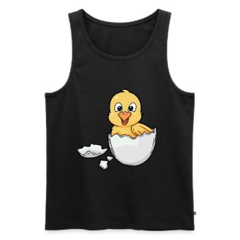 Easter Chicks Chicken Baby Egg Hatch Birth Easter Egg - Men's Premium Organic Tank Top - black - Front - Michal (187cm)