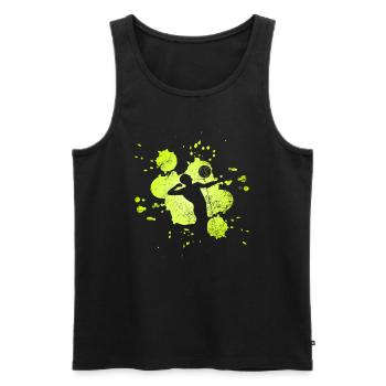 Volleyball - Männer Premium Bio Tank Top - Schwarz - Vorne - AI Model Male 178 light (178cm)