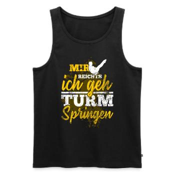 Wasserspringen Turmspringen Sprungbrett - Männer Premium Bio Tank Top - Schwarz - Vorne - Michal (187cm)
