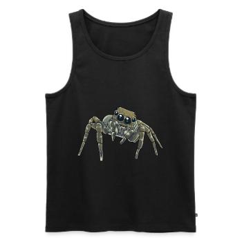 Horror Spinne Phobie Panik Spinnen Halloween - Männer Premium Bio Tank Top - Schwarz - Vorne - AI Model Male 178 light (178cm)