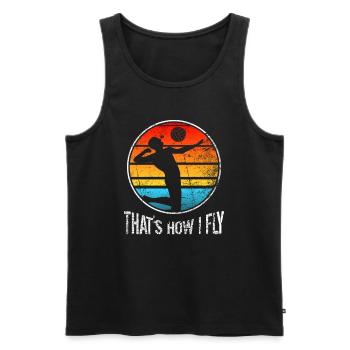 Volleyballer Volleyball - Männer Premium Bio Tank Top - Schwarz - Vorne - AI Model Male 178 light (178cm)