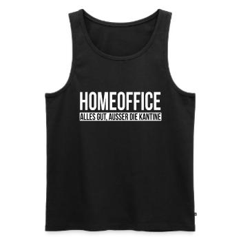 Homeoffice - Männer Premium Bio Tank Top - Schwarz - Vorne - Michal (187cm)