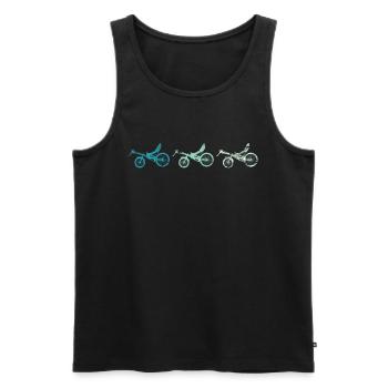 Retro Liegerad Fahrrad - Männer Premium Bio Tank Top - Schwarz - Vorne - AI Model Male 178 light (178cm)