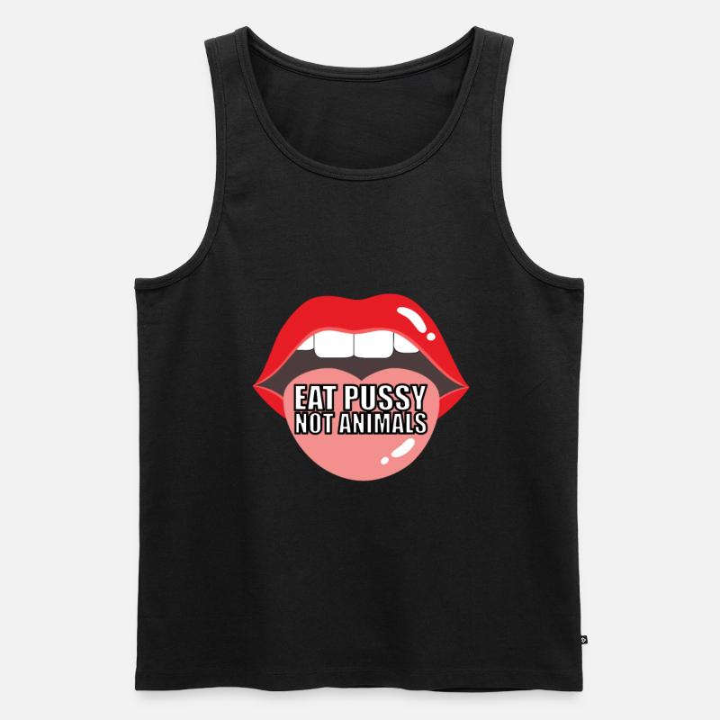 Vegan - Männer Premium Bio Tank Top - Schwarz
