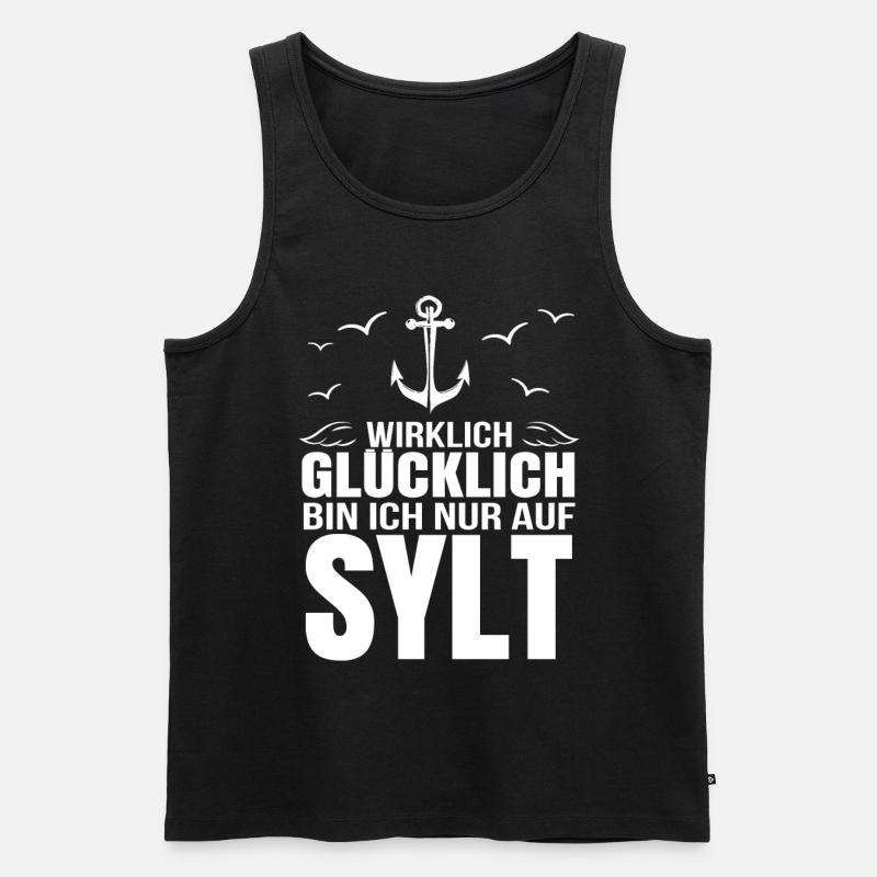 Sylt - Männer Premium Bio Tank Top - Schwarz