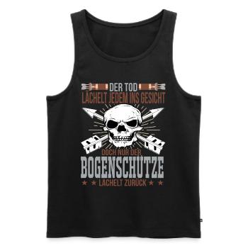 Bogenschiessen - Männer Premium Bio Tank Top - Schwarz - Vorne - Michal (187cm)
