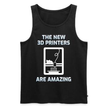 3d Printing - Men's Premium Organic Tank Top - black - Front - Michal (187cm)