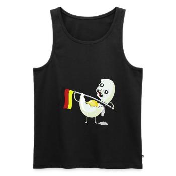 Deutsches Weich Ei Deutschland Fahne Spaßig Fahnen - Männer Premium Bio Tank Top - Schwarz - Vorne - Michal (187cm)