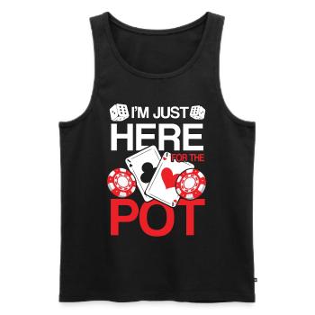 I'm Just Here For The Pot - Men's Premium Organic Tank Top - black - Front - Michal (187cm)