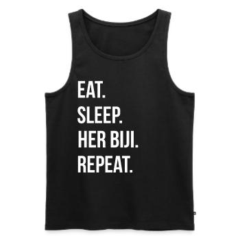 Kurdistan t shirt - Men's Premium Organic Tank Top - black - Front - Michal (187cm)
