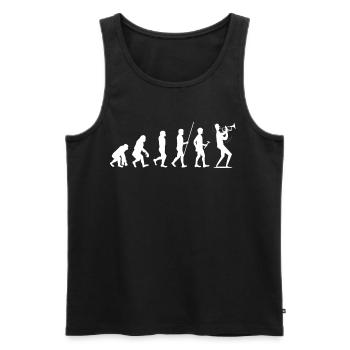 Posaune - Männer Premium Bio Tank Top - Schwarz - Vorne - Michal (187cm)
