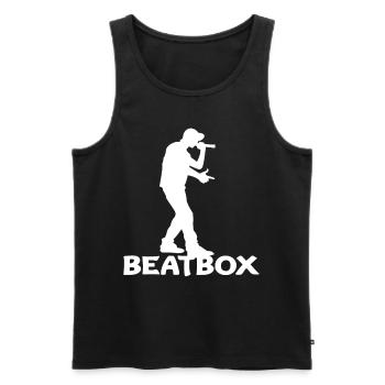 Beatbox - Men's Premium Organic Tank Top - black - Front - AI Model Male 178 light (178cm)