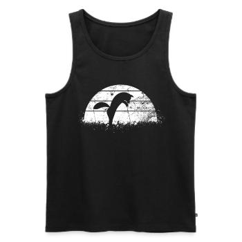 Fox - Men's Premium Organic Tank Top - black - Front - AI Model Male 178 light (178cm)