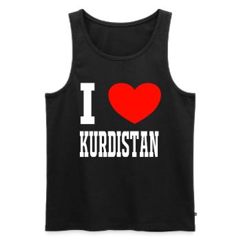 Kurdistan Kurds t shirt gift - Men's Premium Organic Tank Top - black - Front - Michal (187cm)