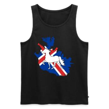 Cheval islandais Tölt Islande saga Isi cadeau Islandais - Débardeur bio Premium Homme - noir - Devant - Michal (187cm)