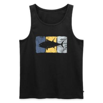 Hochsee Angeln Thunfisch - Men's Premium Organic Tank Top - black - Front - Michal (187cm)