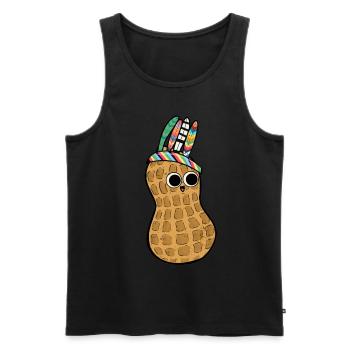 Erdnuss Indianer Häuptling Fantasy Nuss Krieger - Männer Premium Bio Tank Top - Schwarz - Vorne - AI Model Male 178 light (178cm)