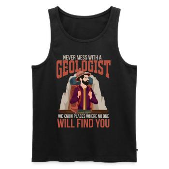 Geologie Wissenschaften Geologe Geschenk Felsen - Männer Premium Bio Tank Top - Schwarz - Vorne - AI Model Male 178 light (178cm)