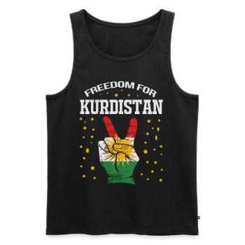 Kurdistan Kurde Kurden Geschenk azadi Rojava irak - Männer Premium Bio Tank Top - Schwarz - Vorne - AI Model Male 178 light (178cm)