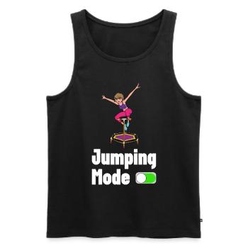 Saut trampoline jumpstyle hopping sport - Débardeur bio Premium Homme - noir - Devant - AI Model Male 178 light (178cm)