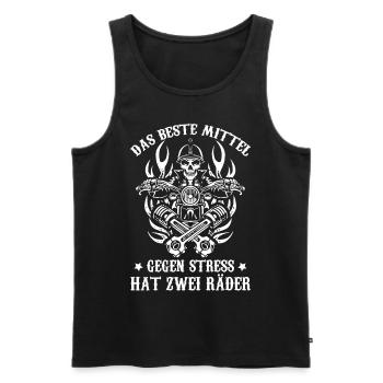 motorrad - Männer Premium Bio Tank Top - Schwarz - Vorne - Michal (187cm)