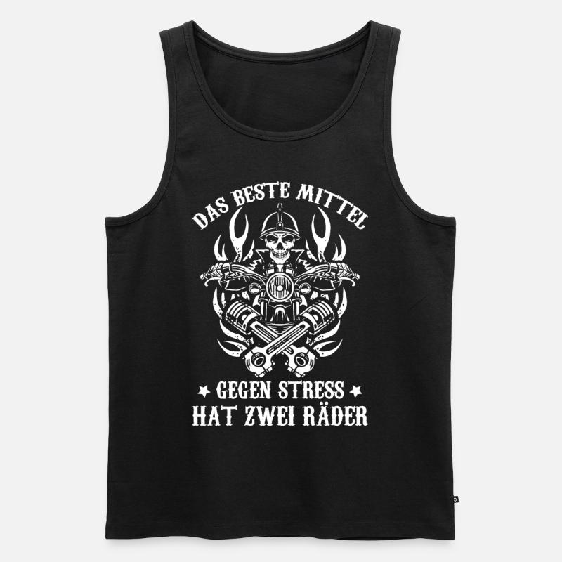 motorrad - Männer Premium Bio Tank Top - Schwarz