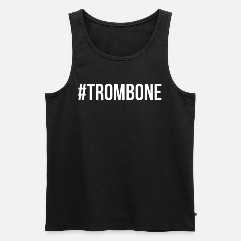 trombone - Men's Premium Organic Tank Top - black