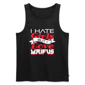 Je déteste les filles mais j'aime Waifus - Débardeur bio Premium Homme - noir - Devant - AI Model Male 178 light (178cm)