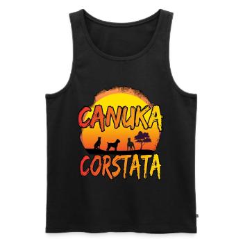 Cane Corso sunset - Men's Premium Organic Tank Top - black - Front - Michal (187cm)