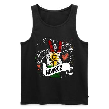 Kurdistan Irak Kurde Geschenk azadi Mardin - Männer Premium Bio Tank Top - Schwarz - Vorne - AI Model Male 178 light (178cm)