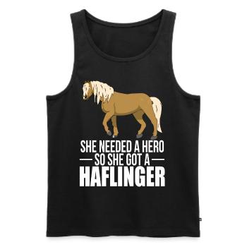 Haflinger foal Kohlfuchs Haflinger t shirt - Men's Premium Organic Tank Top - black - Front - AI Model Male 178 light (178cm)