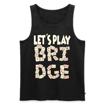 Lustiges Bridge Spieler Kartenspiel - Männer Premium Bio Tank Top - Schwarz - Vorne - AI Model Male 178 light (178cm)