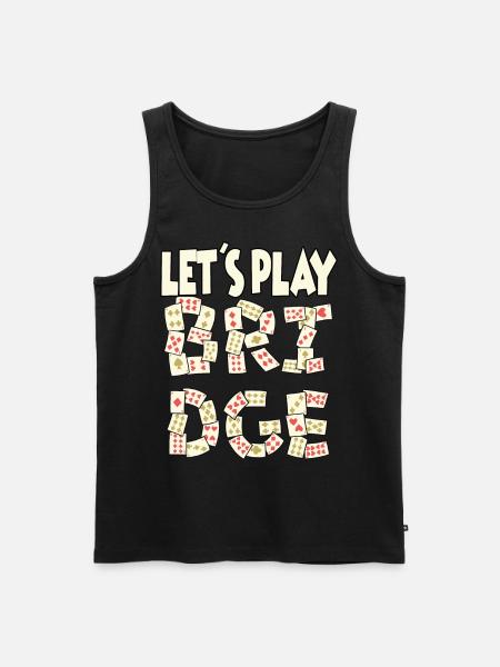 Funny bridge player card game - Men's Premium Organic Tank Top - black