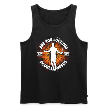Seilspringer jump rope jump rope - Men's Premium Organic Tank Top - black - Front - AI Model Male 178 light (178cm)