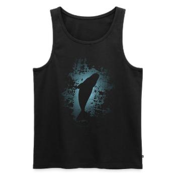 Wal Pottwal Flosse Unterwasser - Männer Premium Bio Tank Top - Schwarz - Vorne - AI Model Male 178 light (178cm)