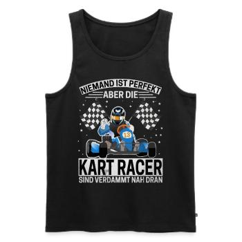 Kart rennen Gokartarena Geschenk - Männer Premium Bio Tank Top - Schwarz - Vorne - Michal (187cm)
