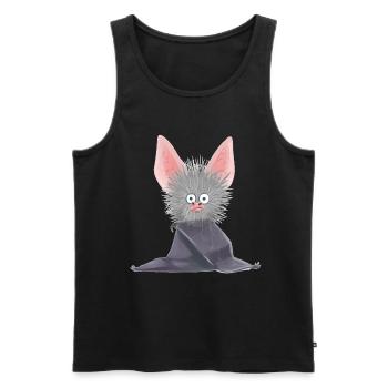 Fledermaus Nachtschwärmer Blutsauger Wildtier Baby - Männer Premium Bio Tank Top - Schwarz - Vorne - AI Model Male 178 light (178cm)