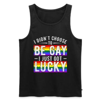 LGBT Schwul Homosexuell - Männer Premium Bio Tank Top - Schwarz - Vorne - Michal (187cm)